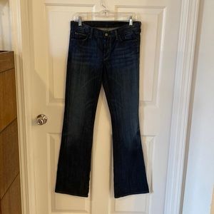 Citizens of Humanity dark wash mid rise baby boot size 28